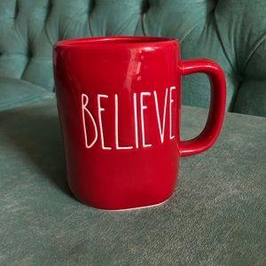 Rae Dunn Holiday - Rae Dunn red believe mug Rae Dunn Holiday - Rae Dunn red believe mug